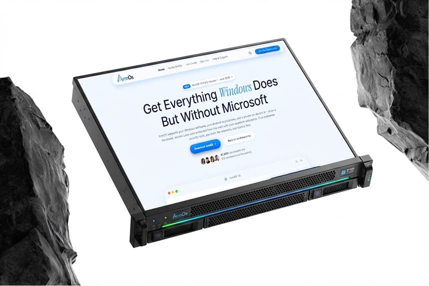 ArmOS Server running on rack hardware